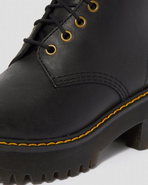 Dr Martens Dámské Boty Na Vysokém Podpatku Shriver Hi Černé, CZ-183054